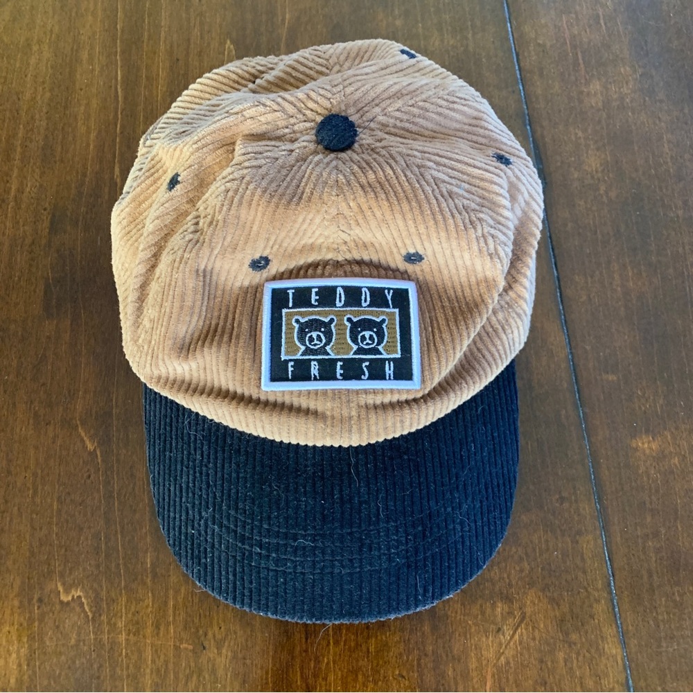 Teddy Fresh Two Teds Brown and Black Cord Hat - One Size